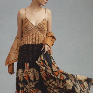 Anthropologie / Forever That Girl V Neck Maxi Dress NWOT Size XS